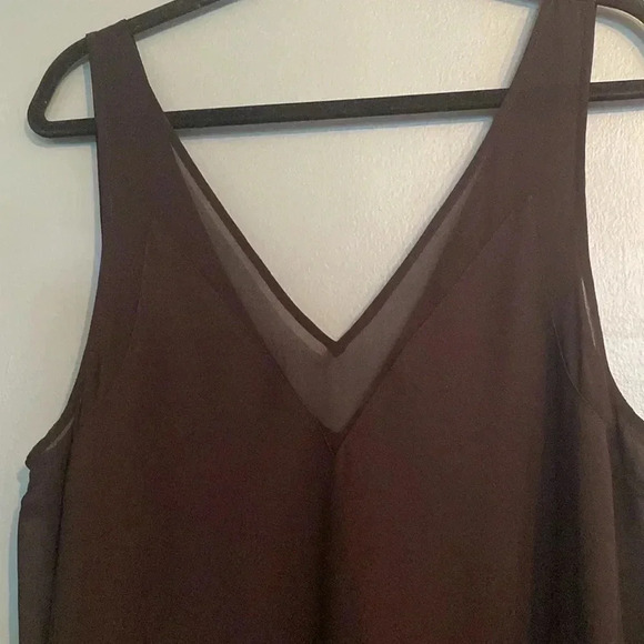 Ted Baker London - black sleeveless deep V tunic/mini dress- size medium - Picture 4 of 6